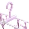 12 Clips Foldable Underwear Socks Clothes Hanger Laundry Airer Drying Rack