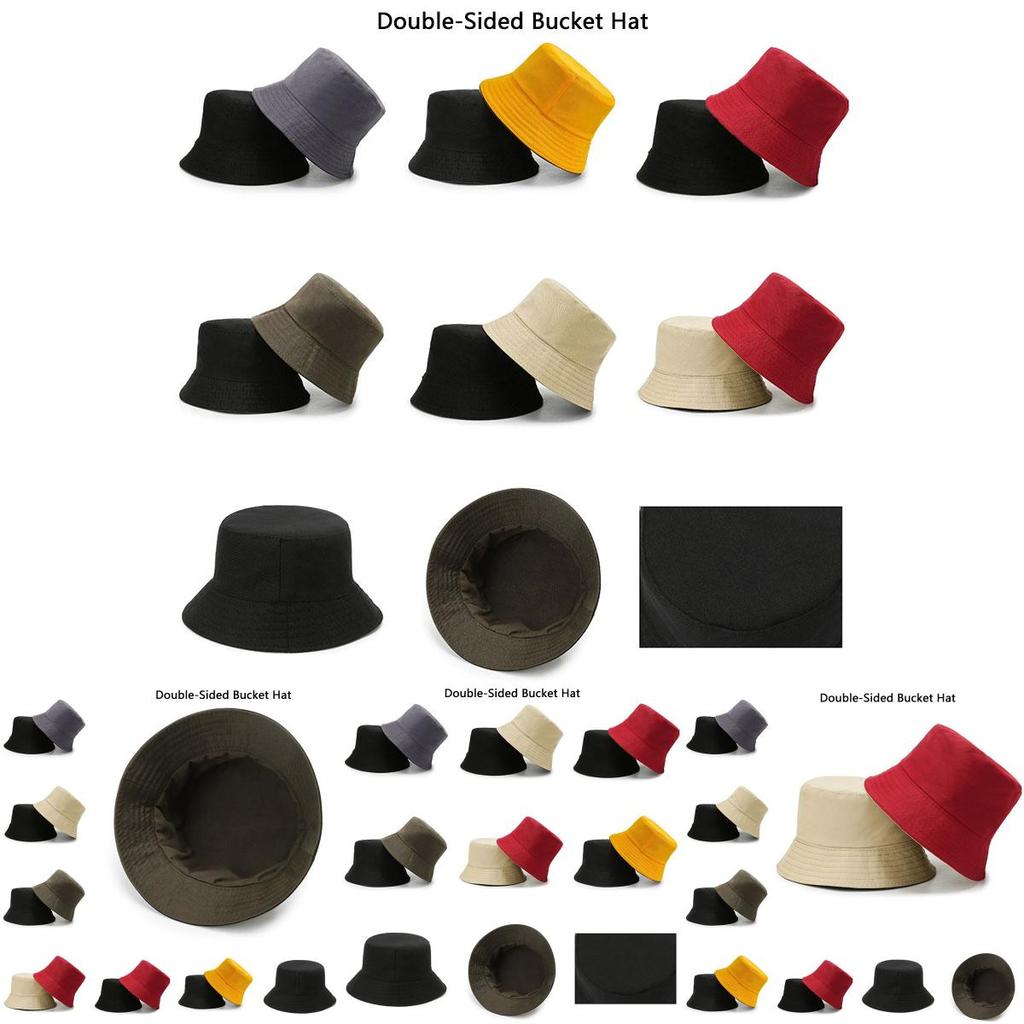 Unisex Oversize Cotton Bucket Hat For Big Head, Double Sided Design For Sun Protection And Breathability, Available In Multiple Colors
