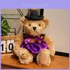 Urso de Pelúcia Bruxa de Halloween Boneca de Pelúcia com Padrão de Abóbora para Decoração de Casa Assombrada