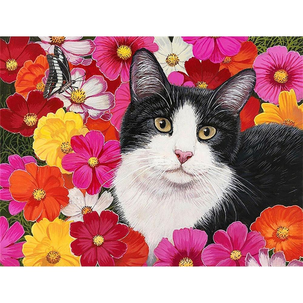 5D DIY Diamond Painting Cat Embroidery Art Hobby Home Decor Souvenir Gifts