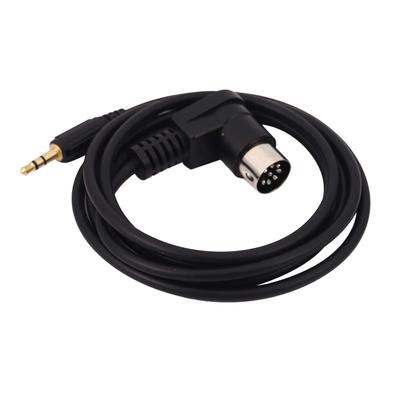 Aloypum Araba 3.5mm Aux Giriş Adaptörü Ses Kablosu Mini Jak AUX 8Pin M-BUS CD Değiştirici Kablosu Altın Fiş için