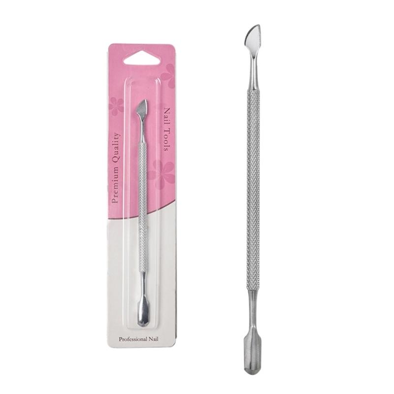 

Double Ended Cuticle Pusher 2 in 1 Cuticle Cleaner Stainless Steel Cuticle Remover Manicures Tool Nails Art Care Tool 1 срібний