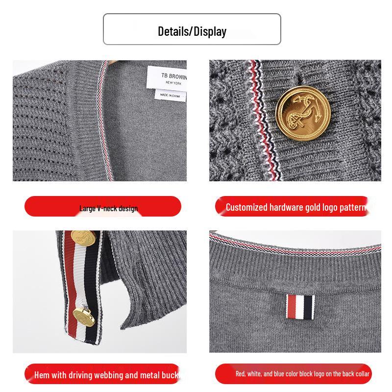 BROWIN2025 Autumn Urban Wool V-neck Cardigan Sweater