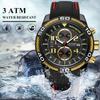 Megir Silikon Sportsklokke Herre Relogio Masculino Toppmerke Luksus Chronograph Army Military Watches Klokke Herre Quartz Armbåndsur