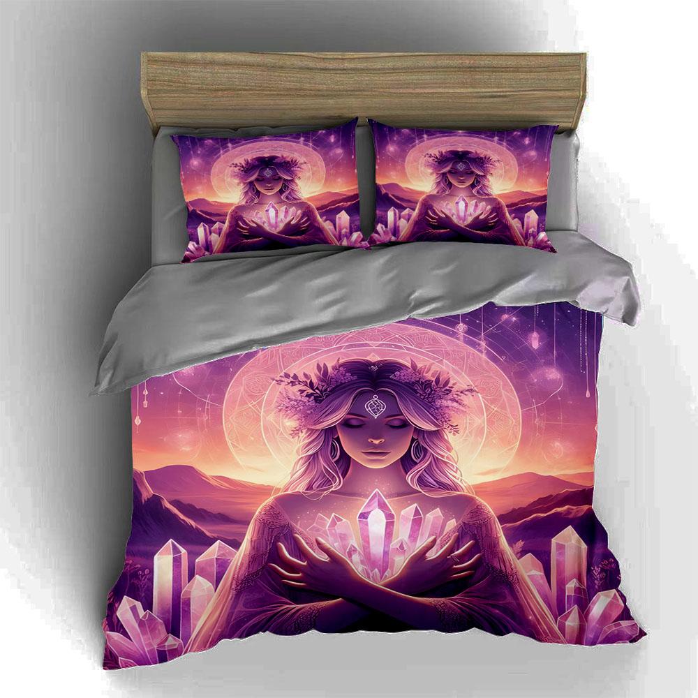 Mystical crystal goddess Bedding Duvet cover sets Duvet covers Pillowcases gifts (1 * Duvet Cover 2 * Pillowcases, without duvet insert)