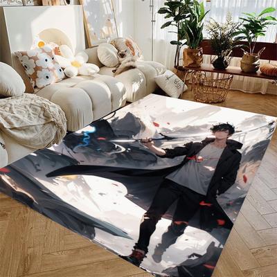 S-Solo L-Leveling Kilimas 3D Spausdintas Anime Kilimas Minkštas Flanelinis Plaunamas Ir Neslystantis Namų Dekoras Miegamojo Kambario Apdaila Gimtadienio Dovana