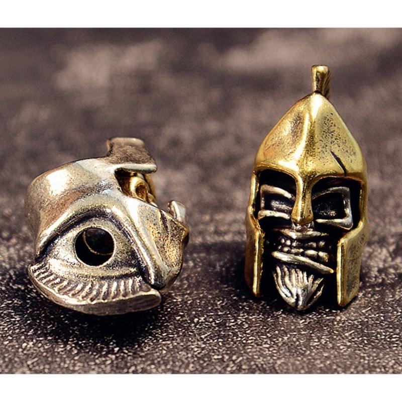 Gothic Helmet Skull Beads for Rope Braiding and Cultural Jewelry Design Rope Braiding Gear Cultural Crafts