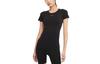 Nike T Shirts Women's Black Crew Neck Moderate Straight Fit DD0589-010