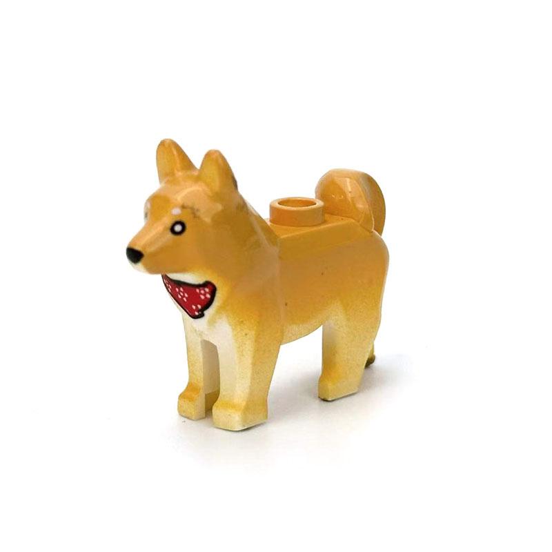 MOC City Animal Building Blocks Goat Wolf Penguins Eagle Goat Rabbit Pet Cat Dog Dairy Cattle Accessories Mini Bricks Toys Gifts