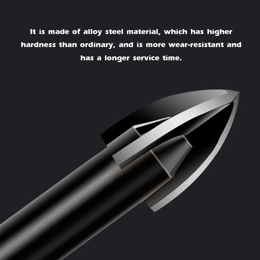 6-teiliges Universal-Bohrer-Set, Hartmetallbohrer, multifunktionale Bohrer, Glaskeramik-Vollbohrer