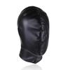 Unisex Donna Uomo Cosplay Maschera Facciale Halloween Sexy PU Pelle Coulisse Maschere Complete Cappuccio per Gioco di Ruolo Costume Copricapo