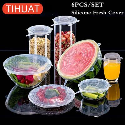 Silicone Lids of Different Sizes. 6 Pcs.