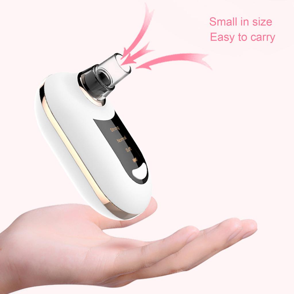 Electric Blackhead Removal Machine 3 Strength Deep Cleansing Skin Pores Vacuum Cleaner White