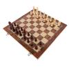 3 In 1 Wooden Chess Checkers Set Portable Chess Checkers Game Set with Wooden Folding Board for