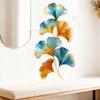 Colorful Ginkgo Leaves with Gold Foil Wall Sticker Self-Adhesive Removable for Living Room Bedroom Home Decor