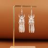Retro Miao Silver Tassel Earrings: Ethnic Yunnan Long Dangle Women's Jewelry