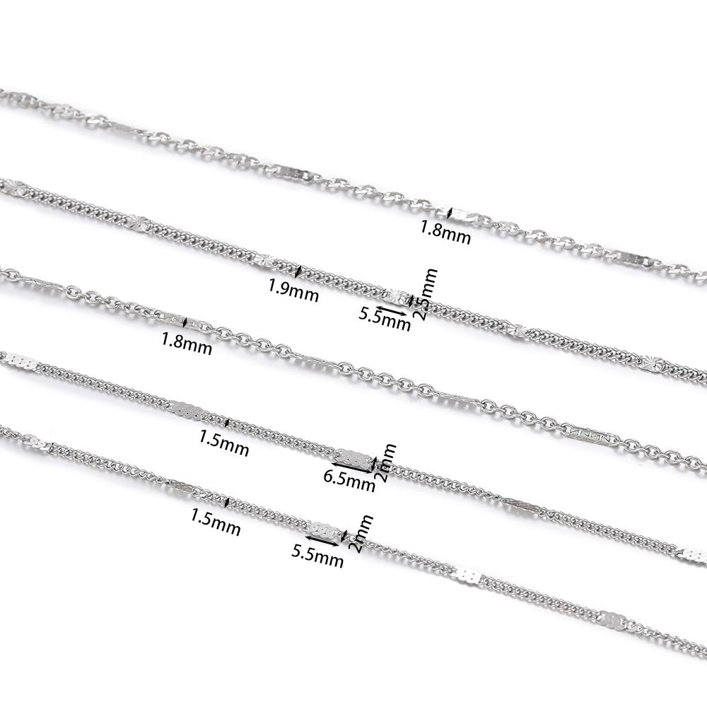 1Meter/Pack Stainless Steel Link Chains Bulk Gold Color Necklace Chains for DIY Bracelet Necklace Jewelry Making Accessories