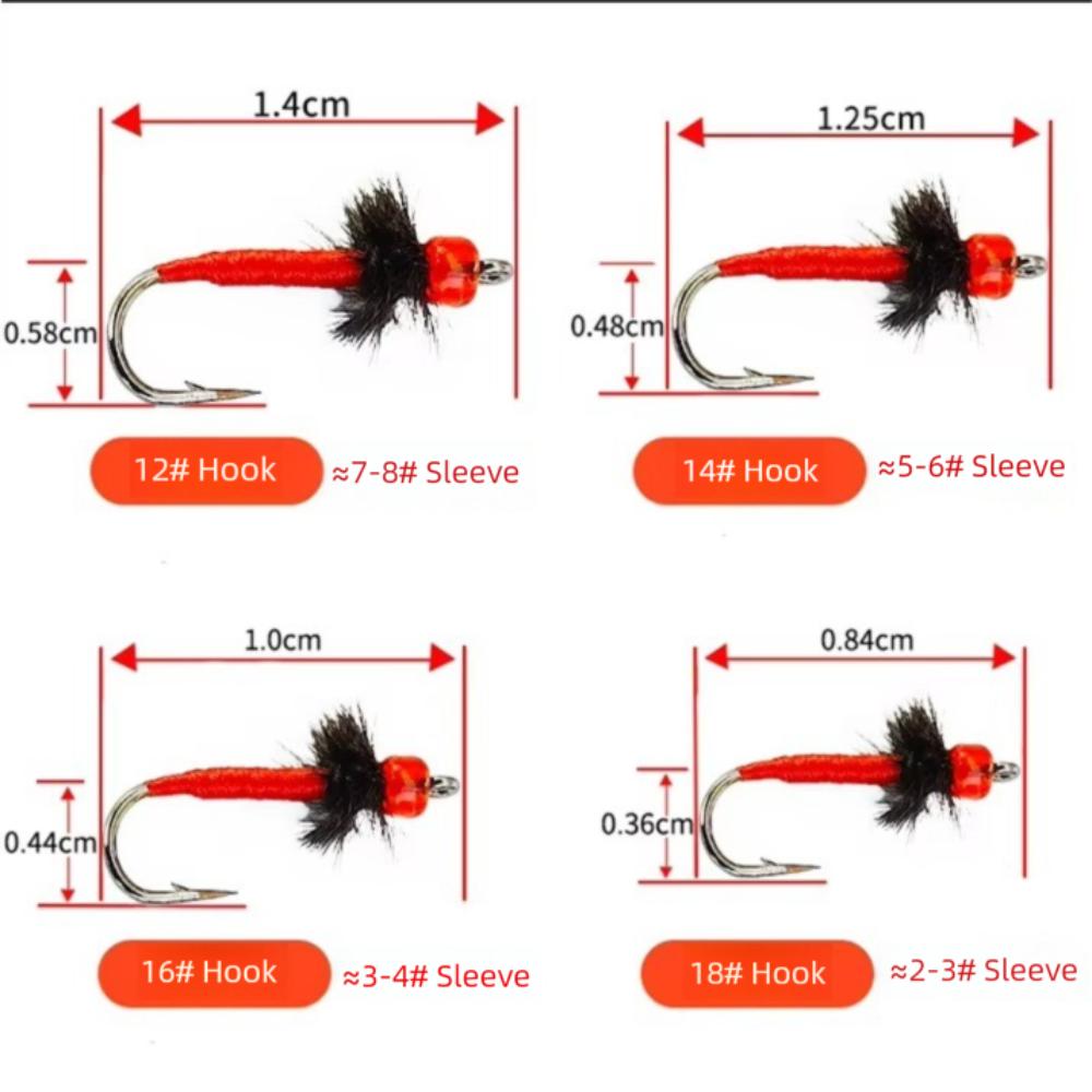 10pcs Bionic Design Bionic Fly Fishing Bait Insect Worm Flies Swim Baits  Fly Fishing