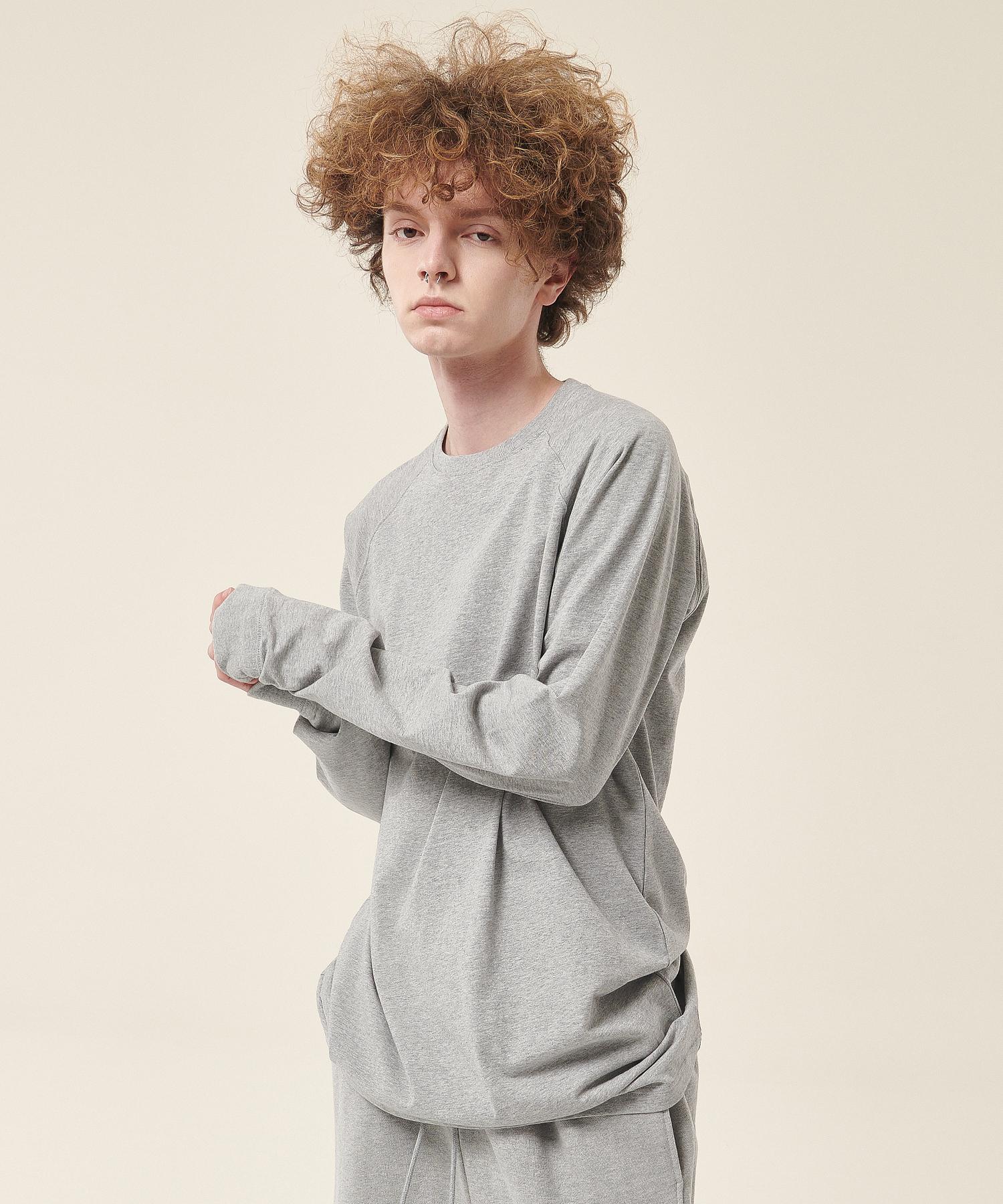 Attention Row 22Ss03At015 Always Long Regular Fit Raglan Bio Long Sleeve (8% Melange) 8% Melange / Size 1 (M)