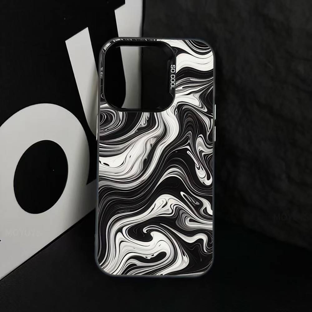 Minimalist line art Phone Case For iPhone 17,16,15,14,13,12,11 Plus,Pro Max,XS,Colorful Silver Phone case Funda Cover