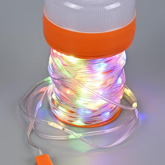 10M Retractable Outdoor Camping Light USB Rechargeable String Light Waterproof Stowable Fairy Lamp Decoration Tent Hanging LED Lantern