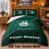 Plymouth Argyle FC Pattern Bedding 3Pcs Set Custom Name, Bed Sheet And Pillowcases For Home Bedroom