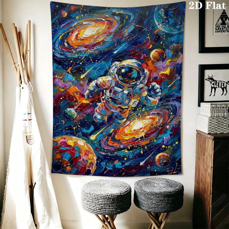 Space Wall Tapestry Aesthetic Wall Hanging Printed Fabric Blanket Decorative Tapestries for Bedroom Living Room Home Decor
