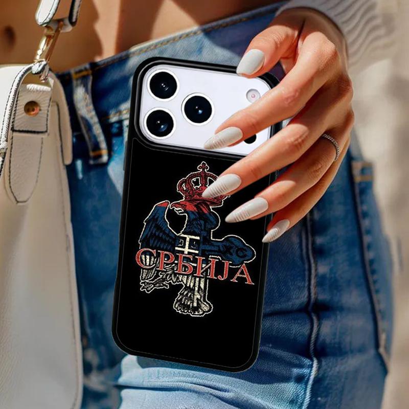 Flag of Serbia Serbian Phone Case For iPhone 17 Air 14 15 13 12 Max Cover For Apple 14 15 16 16e 11 Pro Max Plus Coque