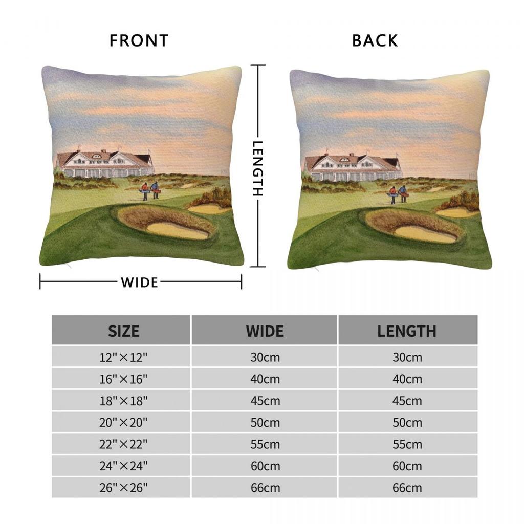 Kiawah Island Ocean Golf Course Square Pillowcase Polyester Linen Velvet Pattern Zip Decor Pillow Case Sofa Seater Cushion 45X45