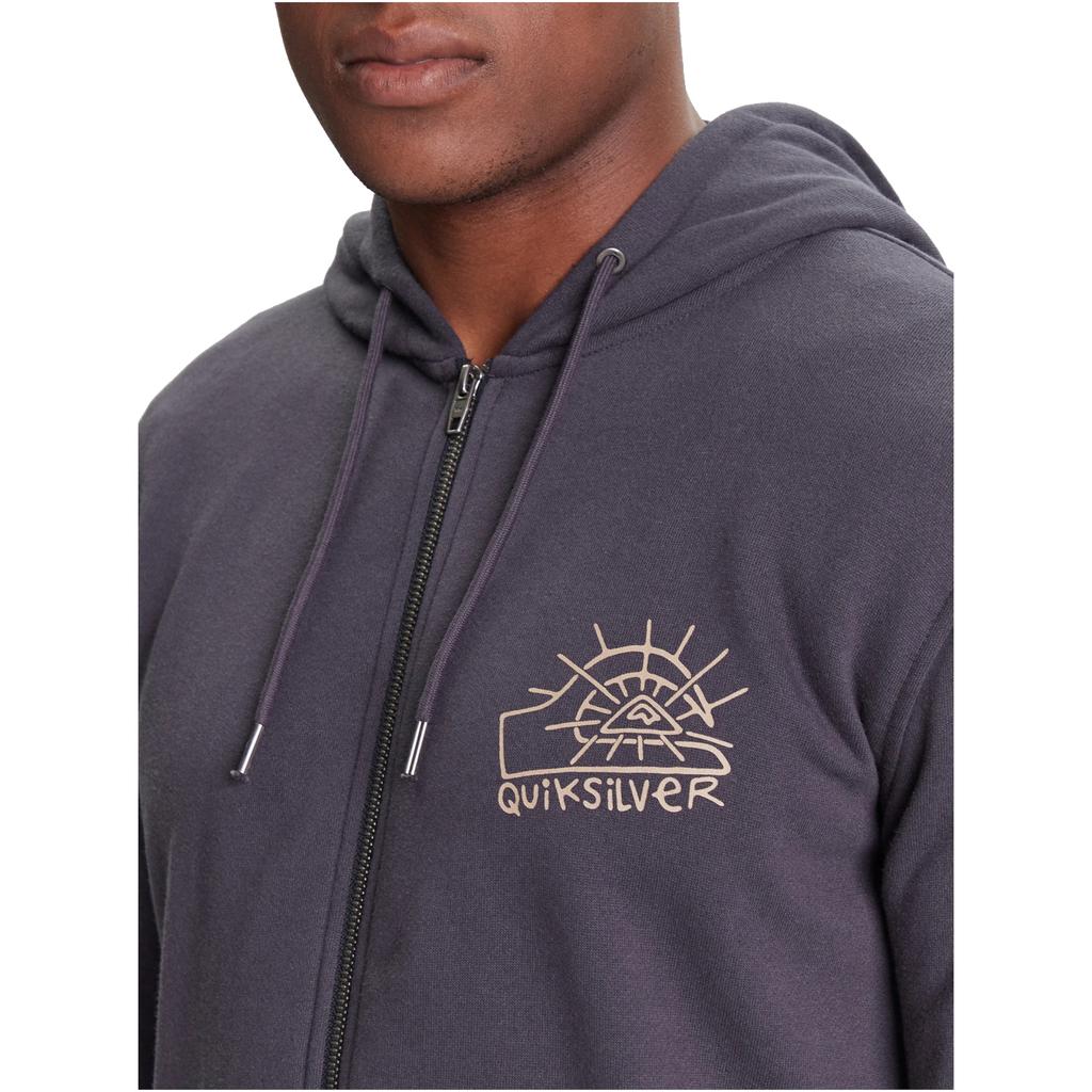Quiksilver Zip Hoodie, Mens Navy Sweatshirt