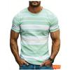 Fashion Stripe Contrasting Colors T Shirts For Men Simple Trend Streetwear 3D Printed Crew Neck Tees Casual Breathable T-shirts