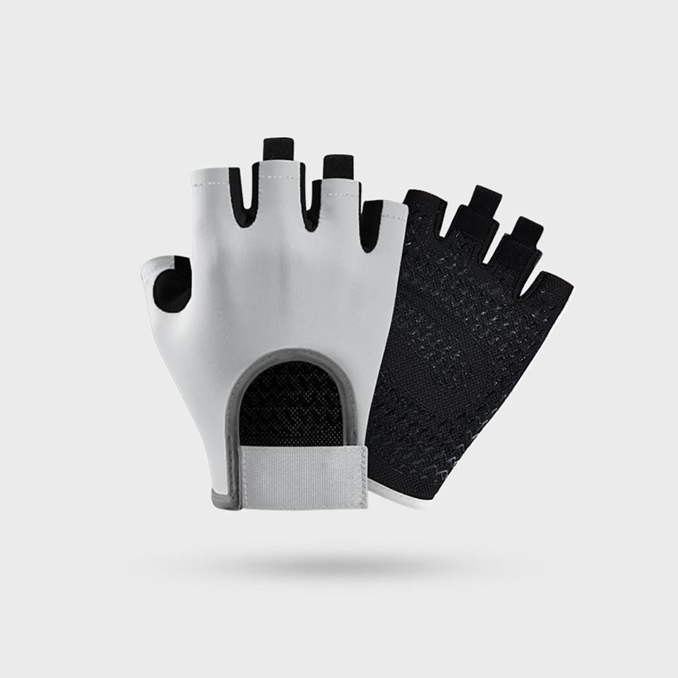 Loogdeel 1 пара Новые дышащие велосипедные перчатки Тренировочные перчатки для фитнеса Тренажерный зал Перчатки для поднятия тяжестей Без пальцев S