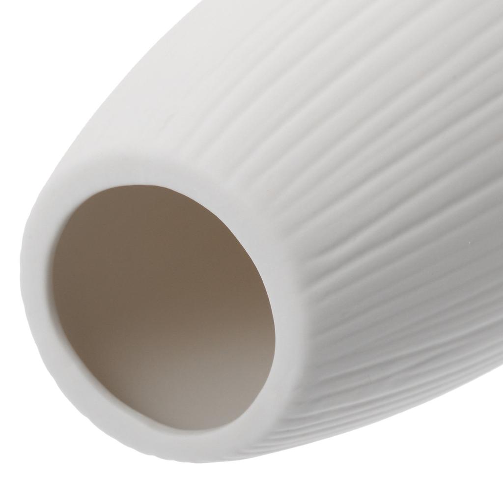 Ceramic Vase Simple Shape White Modern Minimalist Nordic Style Chamfer Decoration Flower Arrangement Home Decor