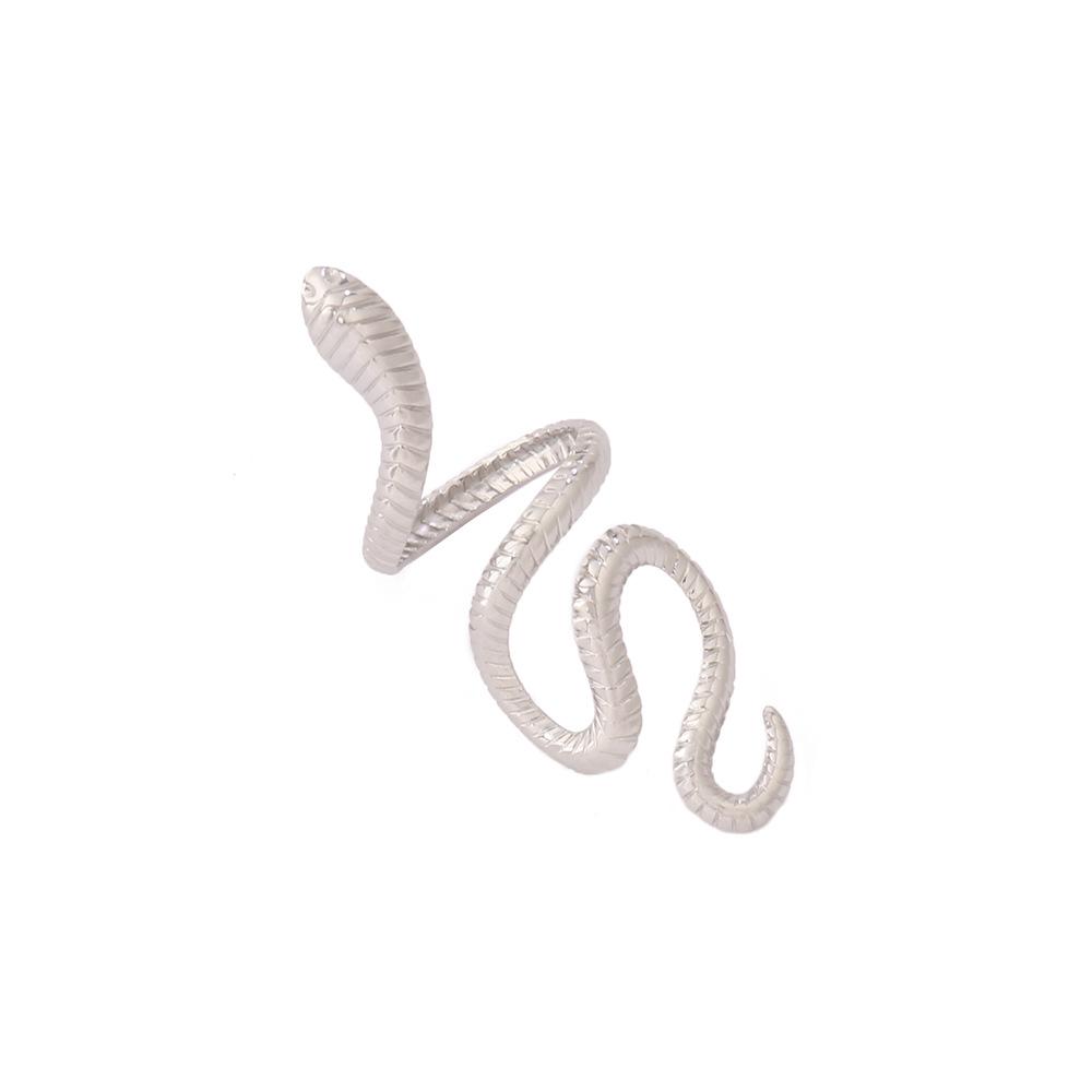 Exaggerated Snake Shape 18K Gold Plated Open Ring - Women's Jewelry