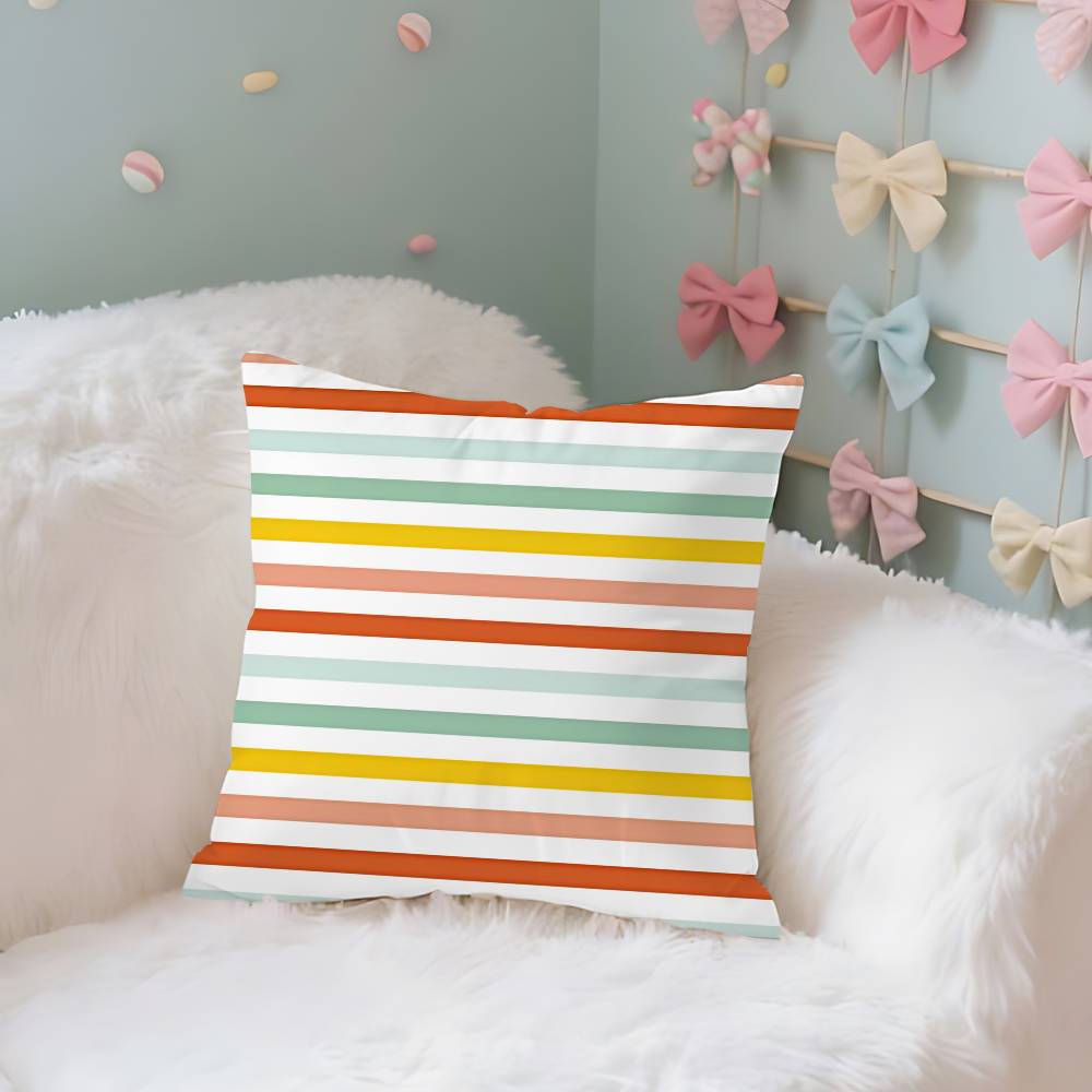 LGBT Rainbow Flag Pillow Case Throw Pillow Cover Nordic Vintage Style Cushion Covers Home Living Room Sofa Couch Seat