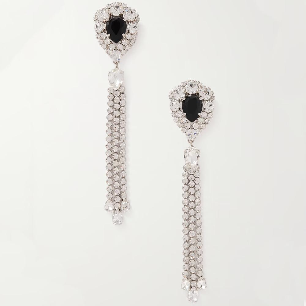 

Light Luxury Tassel Earrings Premium Sense No Pierced Earrings Women S Droplet Earrings Earrings серебряный