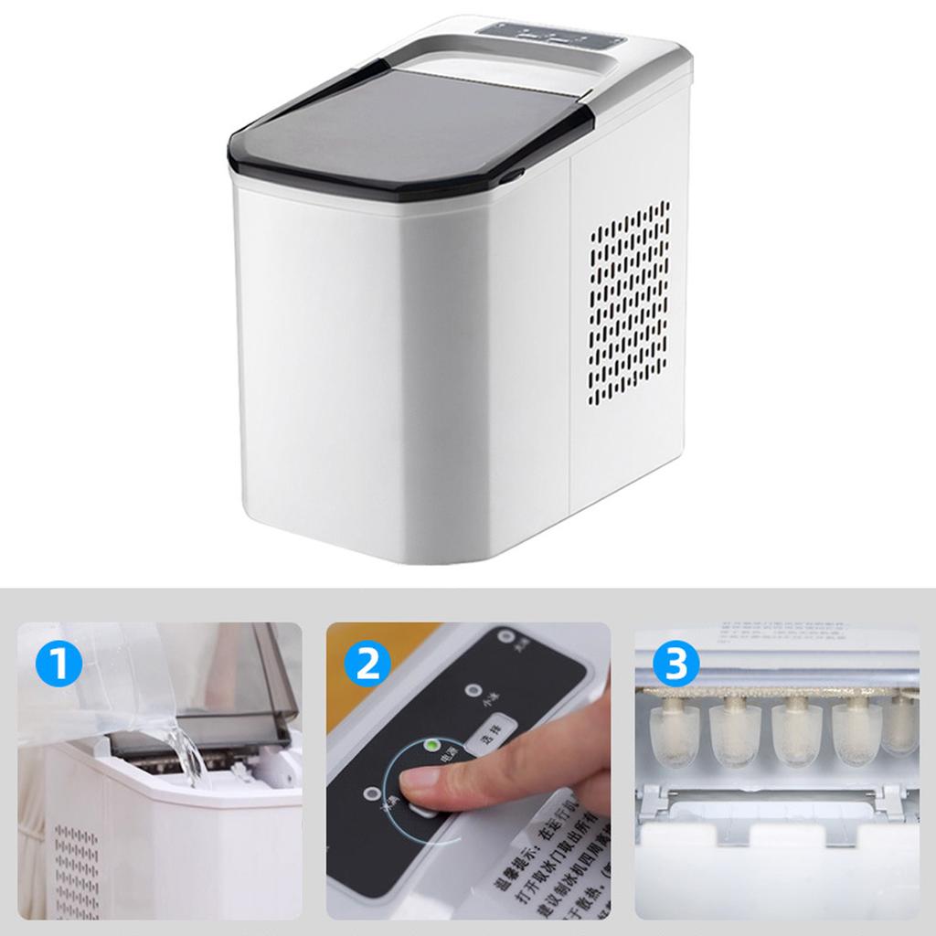 Fully Automatic Small Ice Maker 9 Ice Cubes Low Power Ice Maker for Home Kitchen Office Party