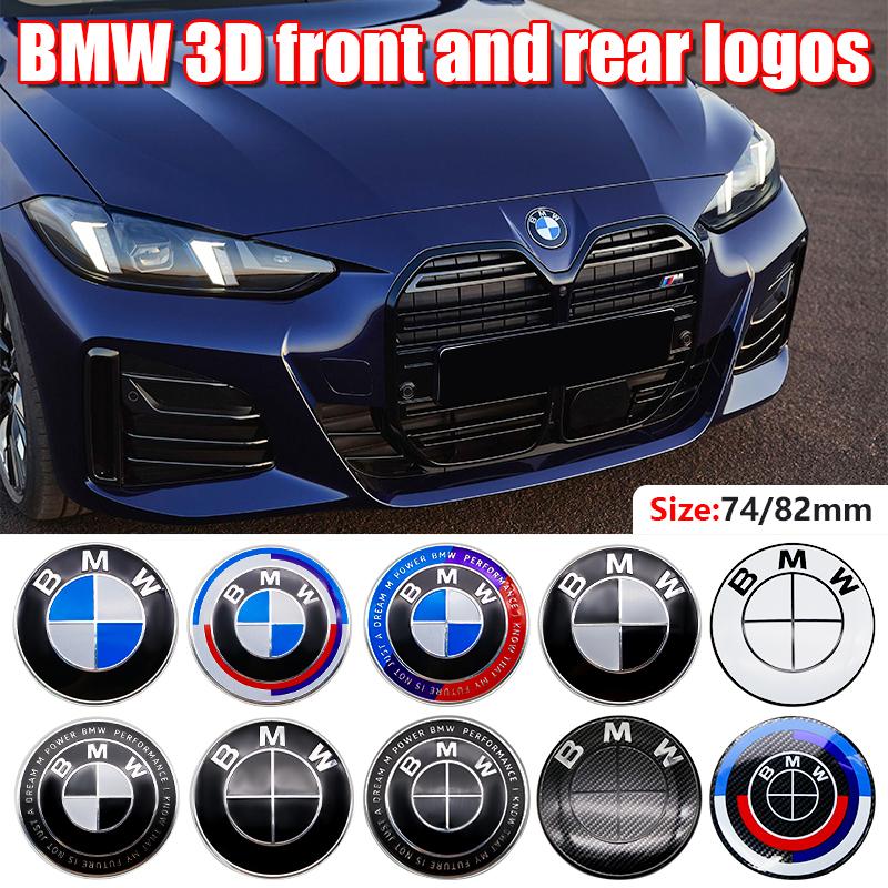Classic ABS 74mm 82mm 2 Fixed Rear Boot Badges Front Hood Emblem Logo For BMW F15 F10 E64 E63 E60 E52 E83 E46 E92 E90 E93 F20 X3