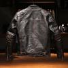 Beckham Beckham tea core cowhide leather jacket men's casual locomotive stand-up collar Ami Kaji leather jacket