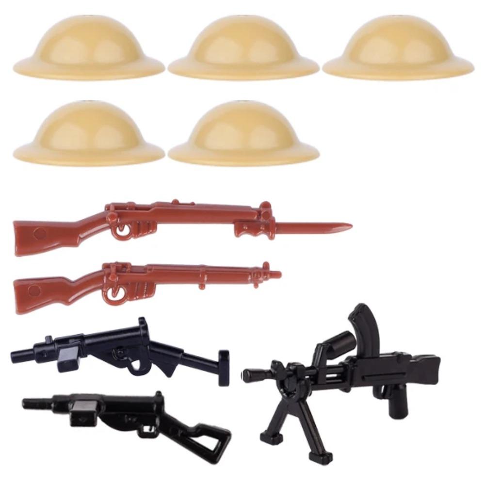 

MOC WW2 Військова Зброя Будівельні Блоки 98K Каски Аксесуари Цеглини Іграшки Подарунок для Хлопчиків