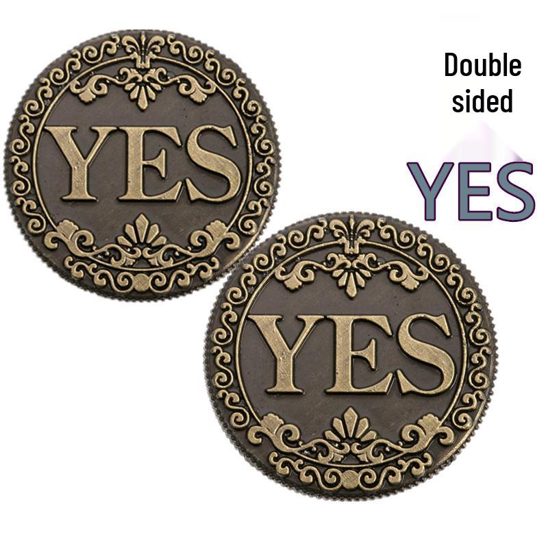 

Набір з 5 двосторонніх 3D американських античних бронзових пам ятних монет для прийняття рішень - Дизайн ТАК/НІ, Щаслива золота колекційна серія