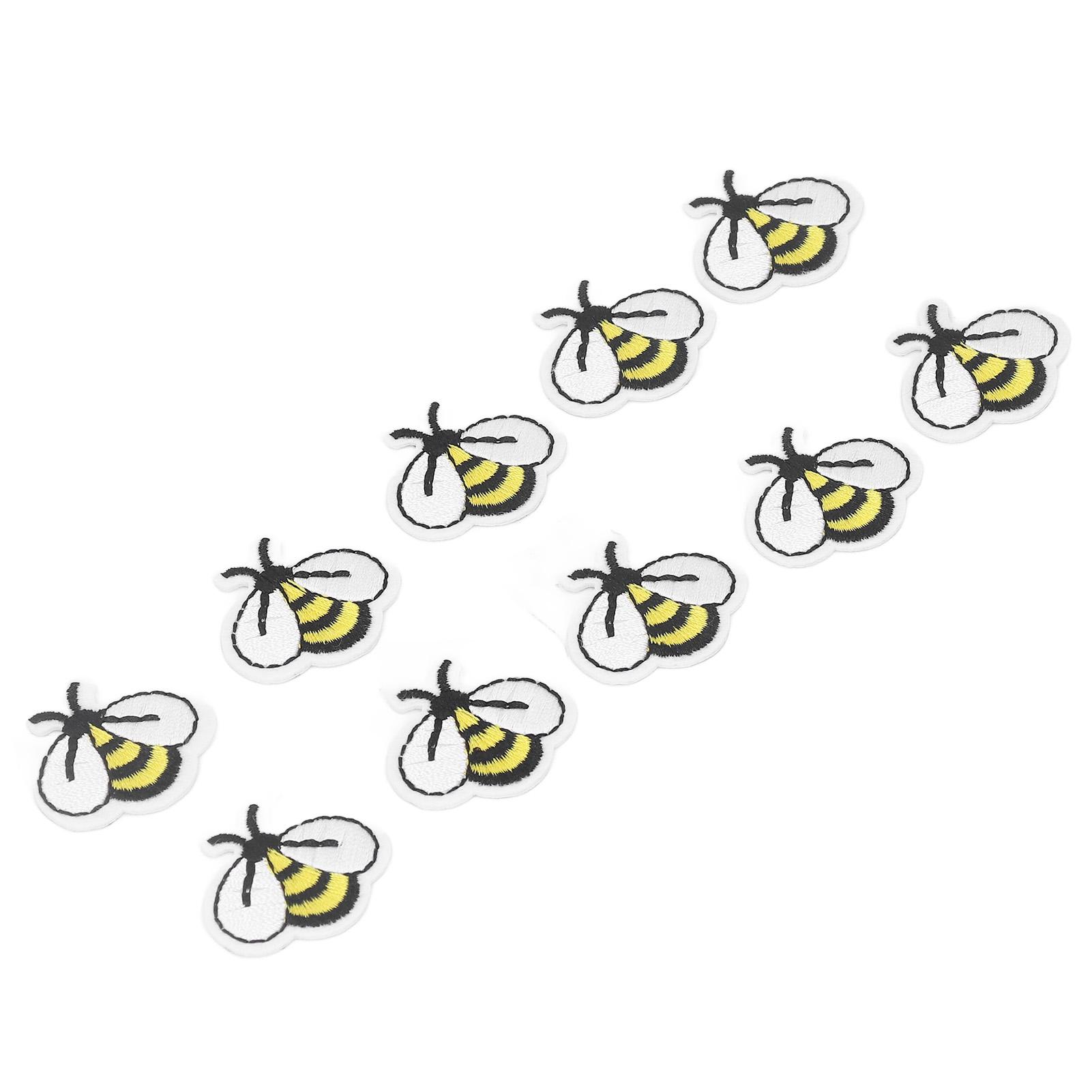 

10 шт. Нашивка «Маленькая пчелка», нашивки в форме пчелы для глажки, милые швейные нашивки, сделай сам, швейная вышитая нашивка «Пчела»