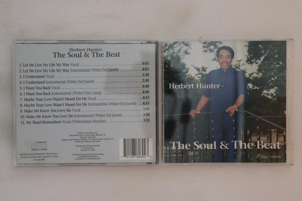CD HERBERT HUNTER - The Soul & The Beat CD8030 T-Jaye Records 1994 US Soul/Funk Used