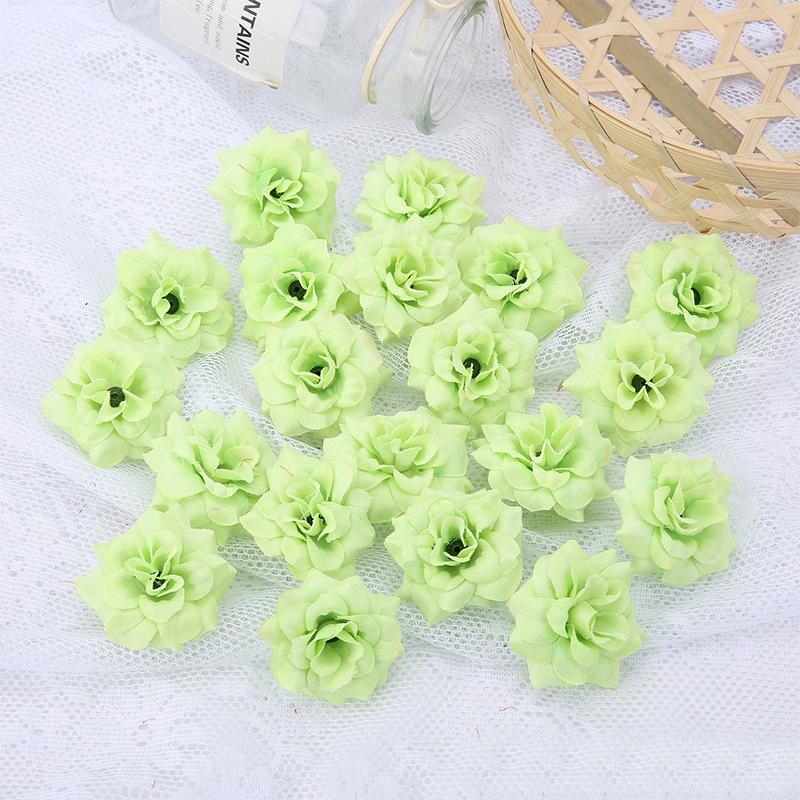 5/10/20Pcs 4.5cm Red Silk Artificial Rose Heads for Home Room Decorations Wedding Decoration DIY Bride Wreath Accessories