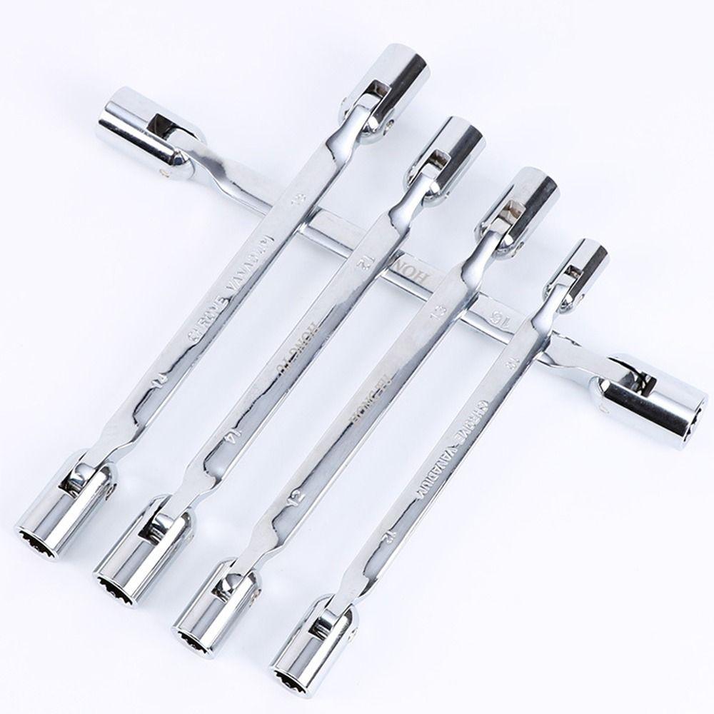 12-point Dual Head Spanner Adjustable Flexible Socket Wrench Swivel Head Socket Wrench  Household