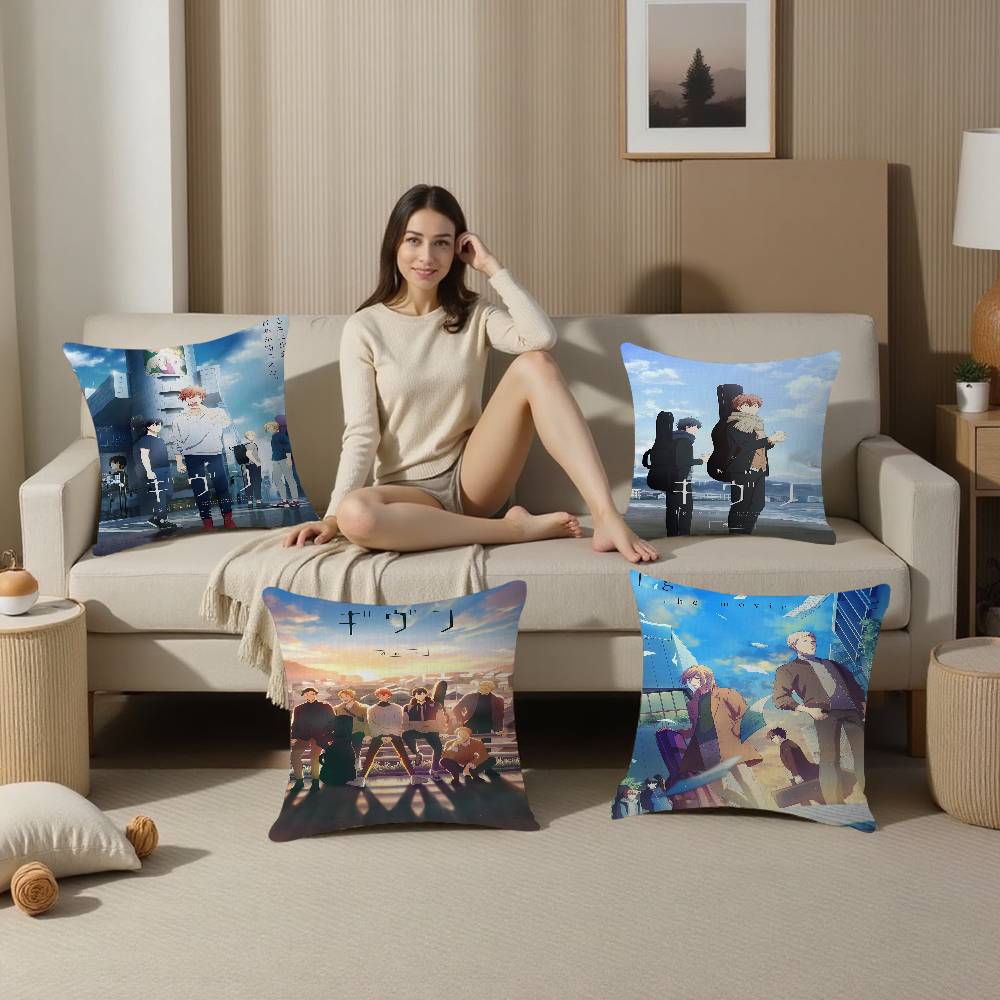 Given Manga Vai Receber Anime Cushion Cover Polyester Sofa Cushions Decorative Throw Pillows Home Decoration Pillowcover