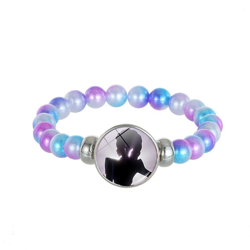 1Pc Demon Hunters K-Pop Lumi Zoe Mira Saja Boy Color Bead Bracelet