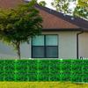 Expandable Artificial Flower Privacy Fence UV Resistant Fake Floral Ivy Screen Wall Panels Indoor Outdoor Garden Faux Greenery Backdrop Decoration