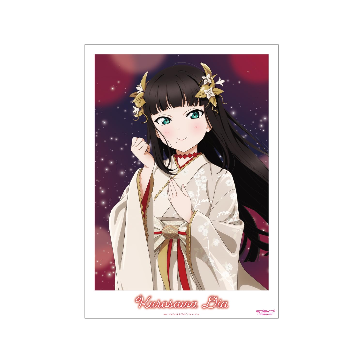 Love Original Illustration of Kurosawa Dia 3rd Solo Concert A3 Matte Poster Live! Sunshine!! Ver.