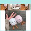 Adorable Soft And Creative Two-tone Marshmallow Plush Keychain Doll For Couples